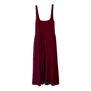 Beyond Yoga Featherweight At The Ready Square Neck Dress in Port Wine Ruby Sz. S
